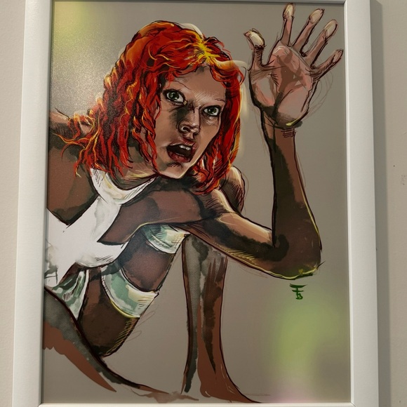 Fifth Element Leeloo Print Framed White 12”x16” - Picture 2 of 4